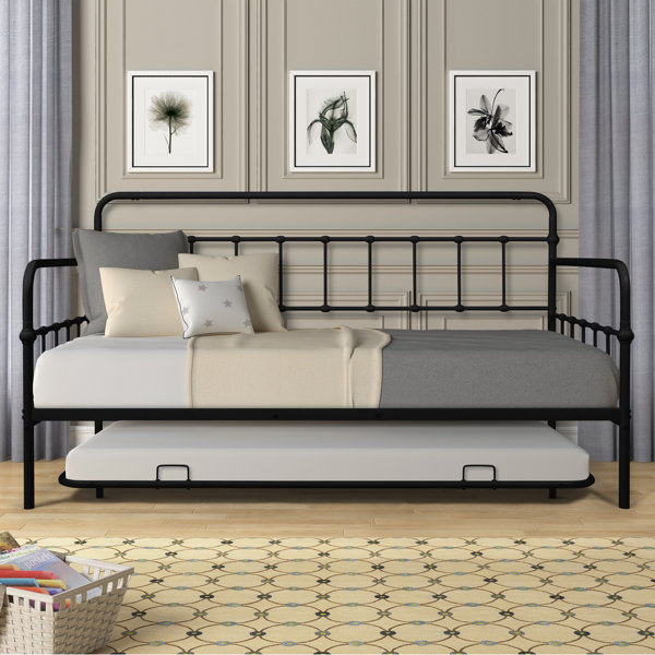 Red Barrel Studio® ExtraLong Twin Stainless Steel Daybed with Trundle